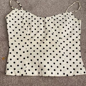 Polka dot Cropped fitted top